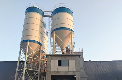 河北邢台—hzsj180混凝土搅拌站-成功运行